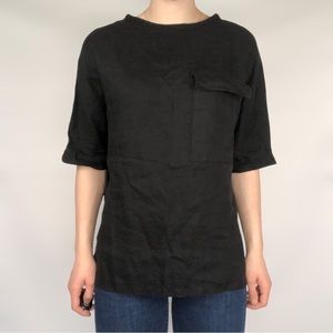 thesalting Linen‎ Short Sleeve Pocket Shirt